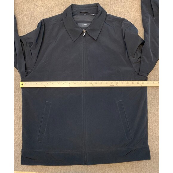 Alfani Jacket Mens L Harrington Rain Lined Black Zip Preppy Bomber Pockets - Picture 5 of 11